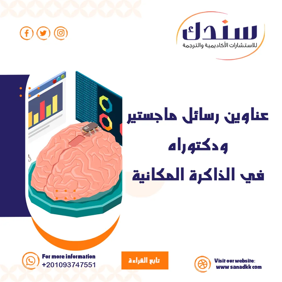 عناوين رسائل ماجستير ودكتوراه في الذاكرة المكانية